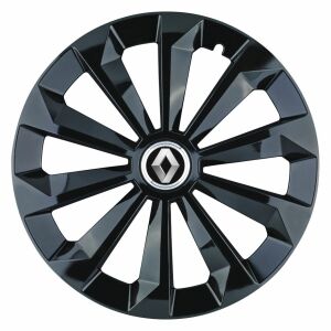 Set 4 Capace Roti 15 inchi (R15) Fame Negru, Compatibile Cu Renault