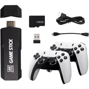 Конзола Game Stick, 2 безжични контролера, 128 GB карта памет и аксесоари - Конзола за игри