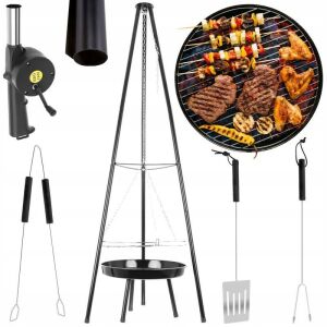 Gratar cu trepied komplett szett grillezett étellel - Kruzzel