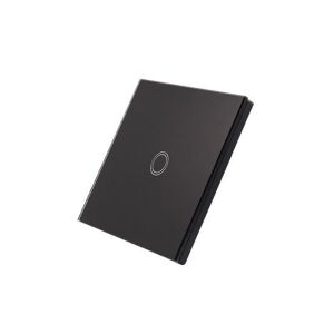 Interupator simplu cu touch, IP45, sticla securizata, 86 x 86 x 7 mm, negru