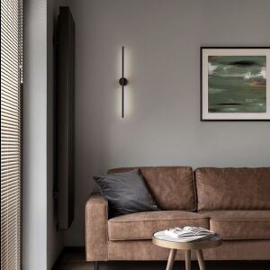 Aplica LED de perete liniara in living, iluminat interior modern - Aplice perete