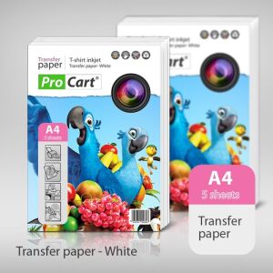 Pro Cart A4 hőátadó papír fehér pólókhoz, 5 lap - Irodai papíráru