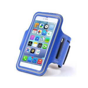 Prémium sport karpántos tok, kijelző 11,5 x 5 cm, futáshoz/edzőteremhez/fitneszhez, kék, fekete