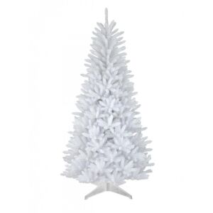 Vizualizare completă a Brad artificial alb Deluxe 220cm pe fundal alb - Crăciun