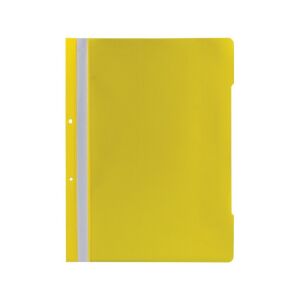 EXXO műanyag mappa sínnel és perforációval, sárga dokumentumokhoz