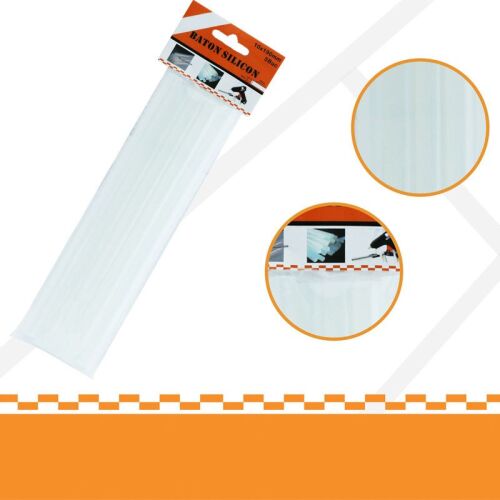 Set 5 batoane de silicon, diametru 10 mm, lungime 190 mm, transparente 142949371