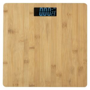 Bambusz digitális mérleg LCD kijelzővel, amely a súlyt mutatja - Személymérleg