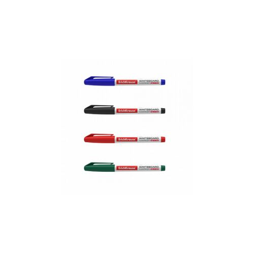 Set 4 markere pentru whiteboard, grosime scriere 0.8-2.20 mm, rosu, verde, negru, albastru
