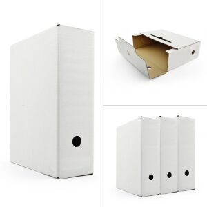 Irattartó doboz 344 x 150 x 246 mm, fehér 1 darab 142950003 - Archiváló doboz