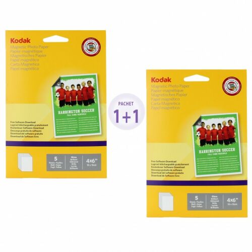 Kodak Mágneses Fotópapír 4R High Gloss, 2 csomag 5 lappal, nyomtassa ki fényképeit otthon