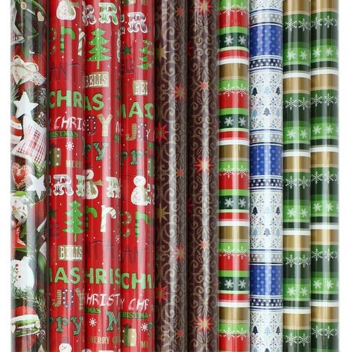 Dekoratív karácsonyi ajándékcsomagoló papír, 200x70 cm 142951091