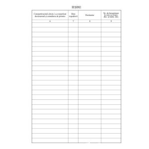 Beléptető/kiléptető nyilvántartó, A4-es formátum, függőleges, karton 142951776 - Irodai papíráru