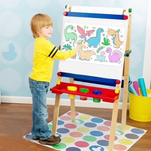 Gyerek dinoszaurusz színező papír tekercs festőállványon