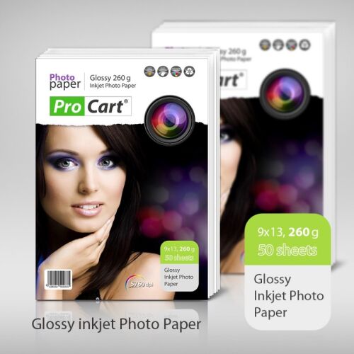 Pro Cart 9x13 fényes fotópapír, 260g, 50 lapos csomag - Fotópapír