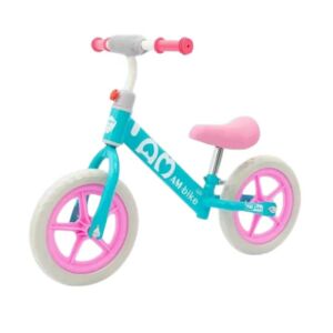 Futóbicikli gyerekeknek, 18 hónapos kortól, maximum 20 kg, EVA habszivacs kerekek, rózsaszín-türkiz