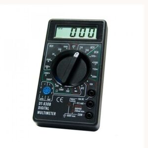 Digitális LCD kijelzős multiméter, 19 skála, 2 teszter, fekete