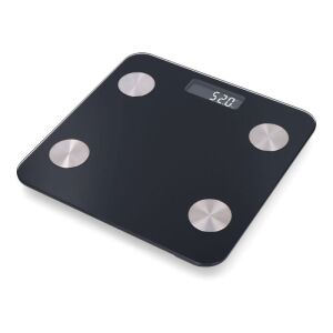 Bluetooth testmérleg, BMI diagnózis, iOS és Android kompatibilis, 180 kg, edzett üveg