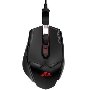 Optikai gamer egér 12000 DPI, vezetékes, 7 gomb, USB, RGB LED, Rii