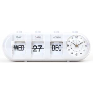 Budík Platinet January, biely (43627)