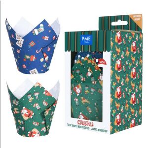 PME tulipános muffin papír, Télapó napja, 24db