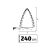 KMF8LED240 artificial Christmas tree dimensions diagram
