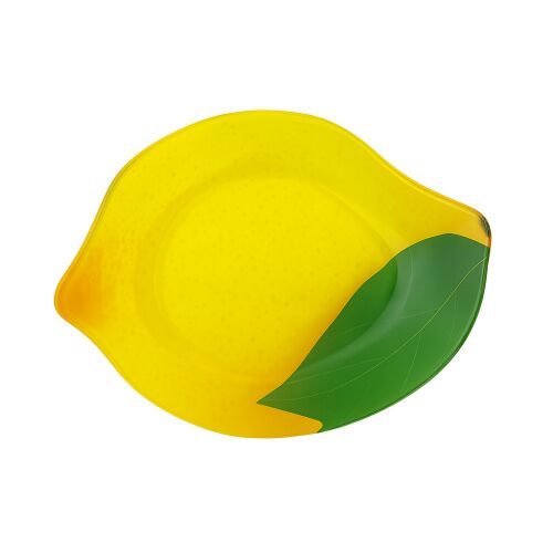 ARIA FRESH Citrom alakú üveg tál 16x21x2,2cm 142981213