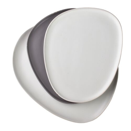 BASIC NATURE szürke kerámia tál 26,5x21,7cm, modern dizájn 142981272