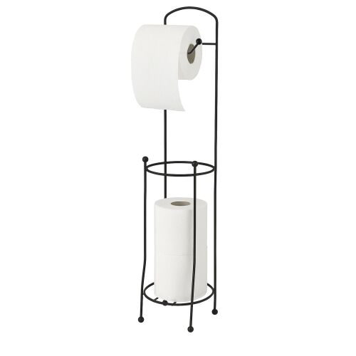 BASIC NATURE DEA BLACK Toalettpapír Tartó 15,7x15,7x66 cm 142981433