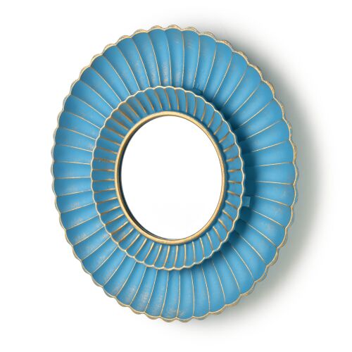 BASIC NATURE Dekoratív tükör - 50x50 cm, türkiz, MDF keret 142981689