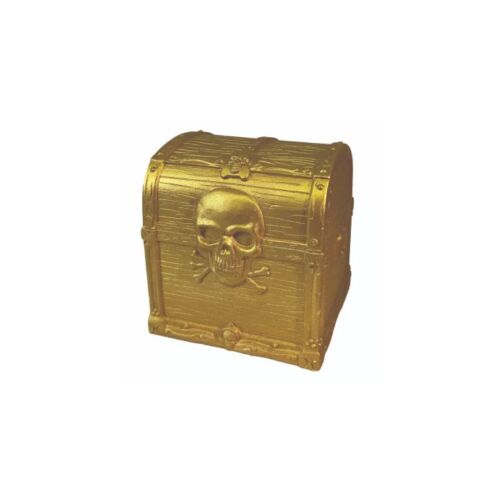 Óriás kalóz kincsesláda: cufăr de comori piraterești aurit cu craniu