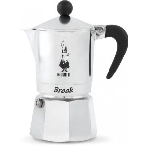 Bialetti Break 1 személyes Kotyogós kávéfőző, ezüst alumínium mokka kávéfőző - Bialetti