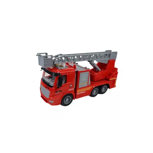 Piros Tűzoltóautó Játék Kihúzható Létrával