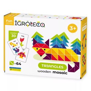 Igroteco Holz Dreiecke Mosaik Puzzle 64-teilige Box Verpackung - Logikspiele