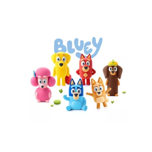 Hey Clay Bluey karakterek gyurmából, DIY Bluey figurák