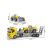 Súprava hračiek Autószállító a Munkagép s rozmermi, žlté nákladné auto na prepravu áut a stavebné vozidlo