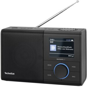 Szögletes nézet TechniSat DigitRadio 217 Fekete Hordozható Rádió - Audio