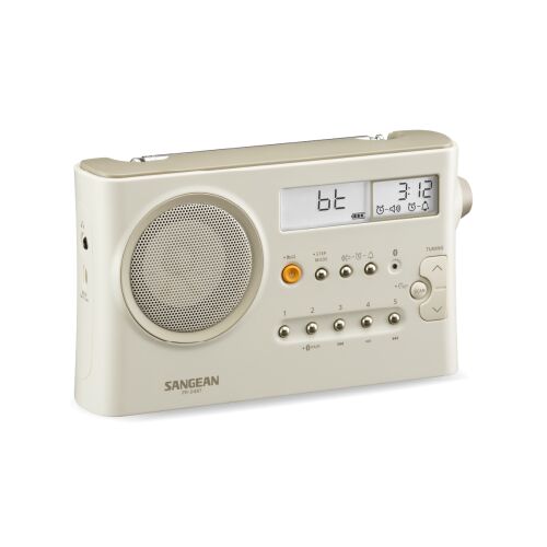 Sangean PR-D4BT Krém Rádió Bluetooth-szal, ferde nézet - Audio
