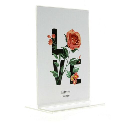 Rama foto plexiglas, tip T, format A4, portret, transparent 143002304