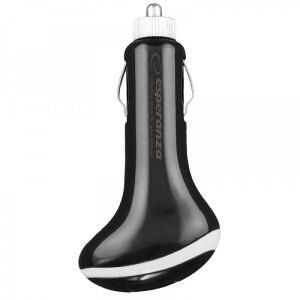 USB autós öngyújtó adapter, LED kijelzővel, univerzális, Esperanza