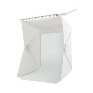 Mini cub foto pliabil, fundal iluminat de 20 LED-uri SMD, microUSB 5V, 22x23 cm