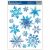 Autocolant de fereastră cu model de Crăciun cu fulgi de zăpadă albaștri