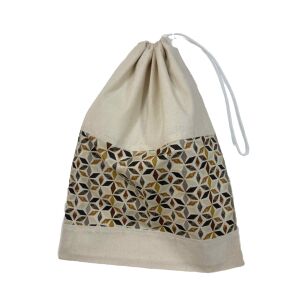 MK Bea Behúzós kenyeres zsák – geometriai mintás