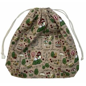 MK Bea Nagy cipós zsák – bézs alapon mesevilág mintával 143012648 - Bevásárlóháló, rendező táska