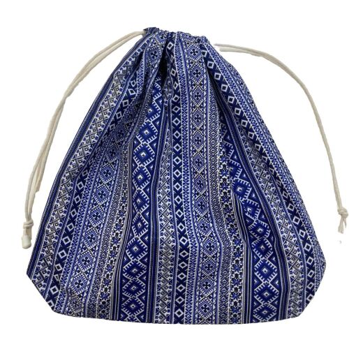 MK Bea Nagy cipós zsák – kék etno mintával 143012654