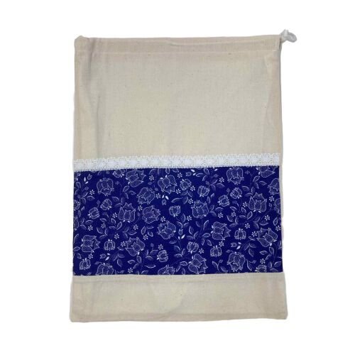 MK Bea Behúzós kenyereszsák – kék tulipán mintás 143012697