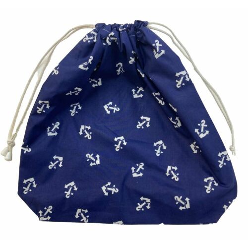 MK Bea Nagy cipós zsák – sötétkék alapon fehér horgony mintával 143012733