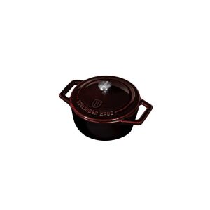 Berlinger Haus Metallic Burgundy Line öntöttvas mini fazék fedővel 10*5 cm