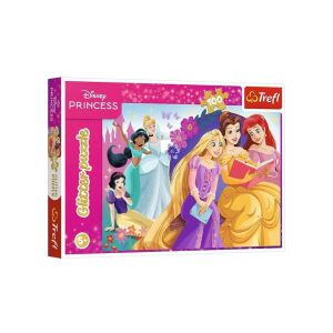 Trefl 100-teiliges Glitzerpuzzle mit Disney Prinzessinnen, Verpackung - Puzzle & Rätsel