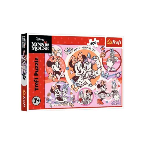 Cutie puzzle Trefl Minnie Mouse și Daisy, 200 de piese