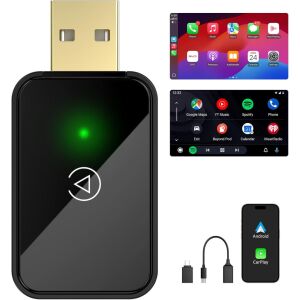 Wireless CarPlay &amp; Android Auto adapter – 2in1 mini CarPlay Box, OEM vezetékes rendszerekhez, Plug &amp; Play, iOS és Android kompatibilis 143026210 - Bluetooth adapter